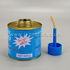 Adhesive tin can