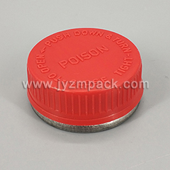 Plastic cap with metal neck